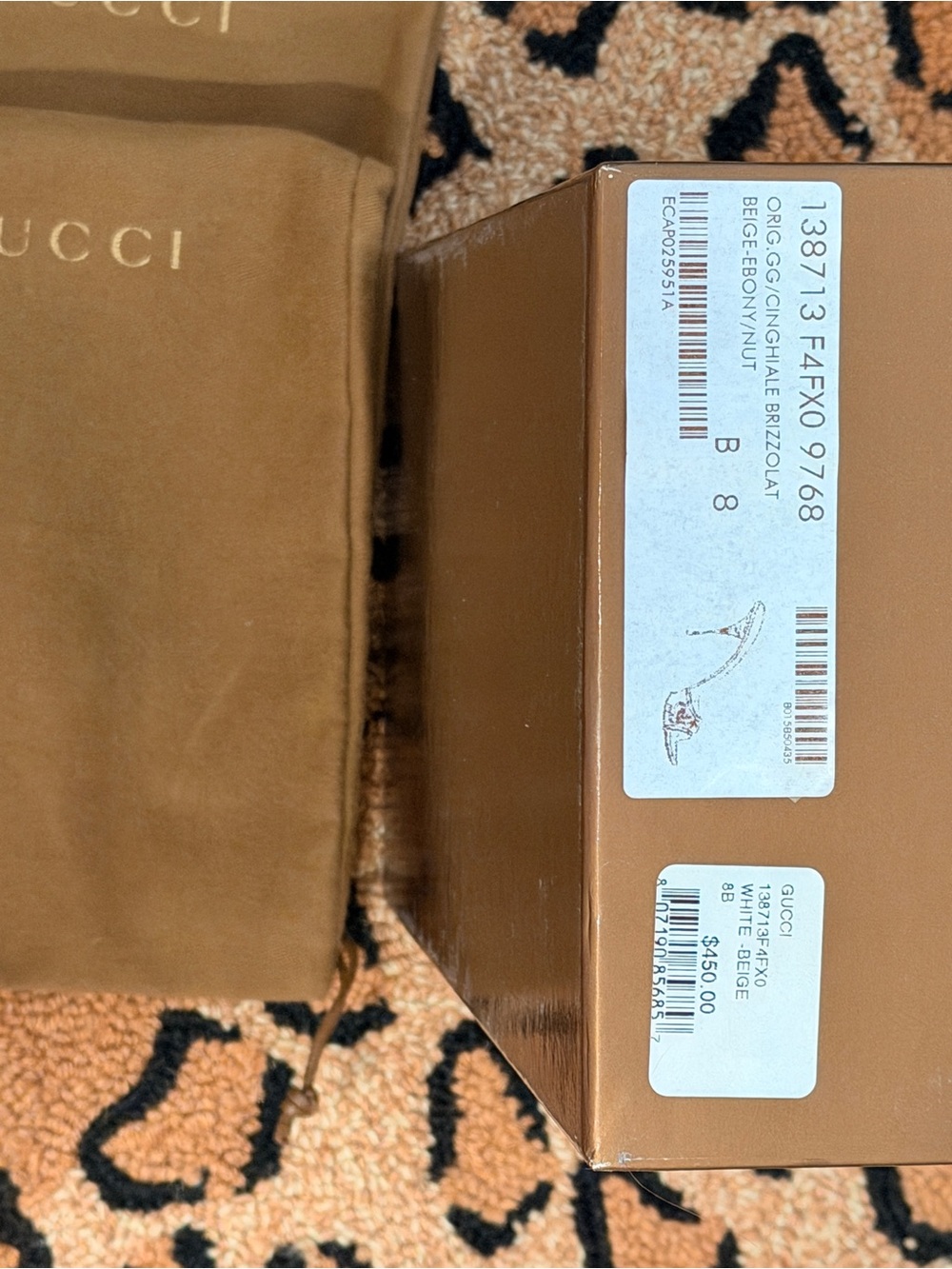 Gucci Authentic Cinghiale GG Monogram Mule Sandals Slides  with Bamboo Horsebit - Picture 12 of 16